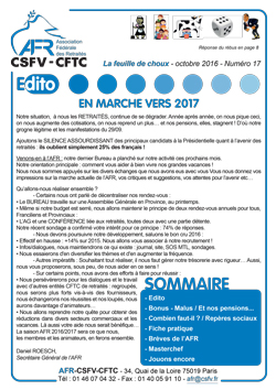 CFTC-AFR - La feuille de choux